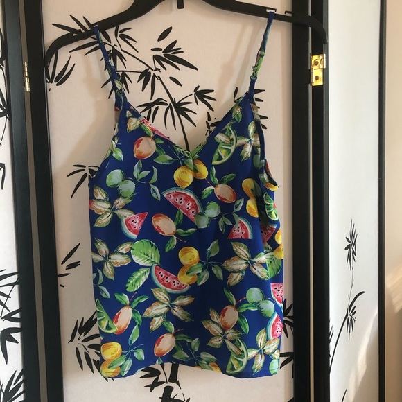 Summer fruit button front tank - Picture 2 of 3